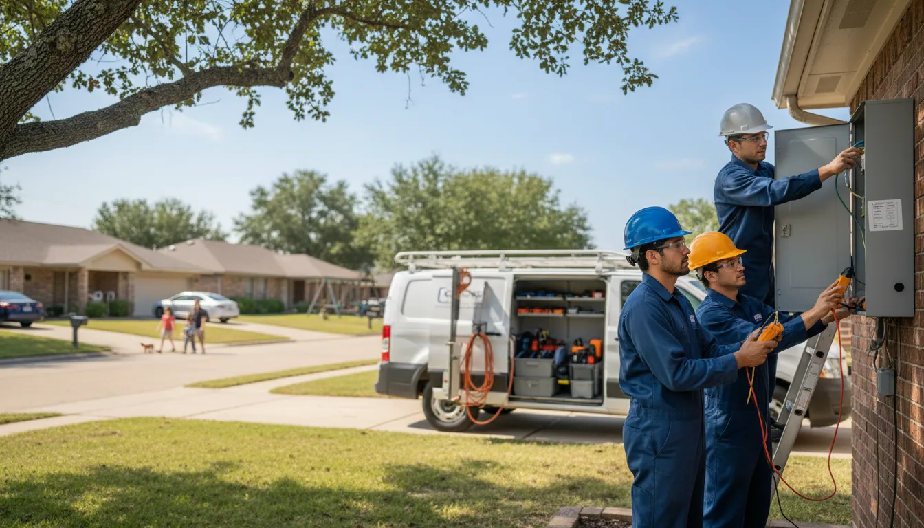 Certified electrician providing emergency electrical services in Thorndale, TX